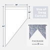 image:imageDriftAway Julia Room Darkening Window Treatment for Bay Window Knife Edge Swag Curtain Valance Watercolor Blooming Floral for Kitchen Tier Curtain Living Room Bathroom Rod Pocket 2 Panels W36xL63 Navy