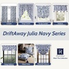 image:imageDriftAway Julia Room Darkening Window Treatment for Bay Window Knife Edge Swag Curtain Valance Watercolor Blooming Floral for Kitchen Tier Curtain Living Room Bathroom Rod Pocket 2 Panels W36xL63 Navy