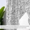 image:imageDriftAway Julia Room Darkening Window Treatment for Bay Window Knife Edge Swag Curtain Valance Watercolor Blooming Floral for Kitchen Tier Curtain Living Room Bathroom Rod Pocket 2 Panels W36xL35 Gray
