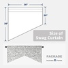 image:imageDriftAway Julia Room Darkening Window Treatment for Bay Window Knife Edge Swag Curtain Valance Watercolor Blooming Floral for Kitchen Tier Curtain Living Room Bathroom Rod Pocket 2 Panels W36xL35 Gray