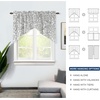 image:imageDriftAway Julia Room Darkening Window Treatment for Bay Window Knife Edge Swag Curtain Valance Watercolor Blooming Floral for Kitchen Tier Curtain Living Room Bathroom Rod Pocket 2 Panels W36xL35 Gray