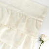 image:imageDriftAway Kitchen Curtain Valance for Windows 18 Inch White Sheer Voile Chiffon Curtains for Bedroom Living Room Embroidered Pom Pom Light Filtering Rod Pocket Extra Wide Window Toppers 1 PanelRuffle Light Linen