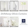 image:imageDriftAway Kitchen Curtain Valance for Windows 18 Inch White Sheer Voile Chiffon Curtains for Bedroom Living Room Embroidered Pom Pom Light Filtering Rod Pocket Extra Wide Window Toppers 1 PanelSheer White