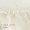 image:imageDriftAway Kitchen Curtain Valance for Windows 18 Inch White Sheer Voile Chiffon Curtains for Bedroom Living Room Embroidered Pom Pom Light Filtering Rod Pocket Extra Wide Window Toppers 1 PanelRuffle Light Linen
