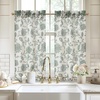 image:imageDriftAway Kitchen Curtains Orange Harvest Floral Linen Short Curtains Cafe 36 Inch Length for Living Room Bathroom Autumn Fall Printed Patterned Vintage Rod Pocket 2 Panels Orange Coral GoldFreda Loden Green
