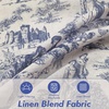 image:imageDriftAway Kitchen Curtains Orange Harvest Floral Linen Short Curtains Cafe 36 Inch Length for Living Room Bathroom Autumn Fall Printed Patterned Vintage Rod Pocket 2 Panels Orange Coral GoldToile Navy