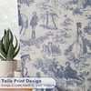 image:imageDriftAway Kitchen Curtains Orange Harvest Floral Linen Short Curtains Cafe 36 Inch Length for Living Room Bathroom Autumn Fall Printed Patterned Vintage Rod Pocket 2 Panels Orange Coral GoldToile Navy