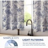 image:imageDriftAway Kitchen Curtains Orange Harvest Floral Linen Short Curtains Cafe 36 Inch Length for Living Room Bathroom Autumn Fall Printed Patterned Vintage Rod Pocket 2 Panels Orange Coral GoldToile Navy