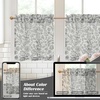 image:imageDriftAway Kitchen Curtains Orange Harvest Floral Linen Short Curtains Cafe 36 Inch Length for Living Room Bathroom Autumn Fall Printed Patterned Vintage Rod Pocket 2 Panels Orange Coral GoldJulia Gray