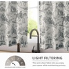 image:imageDriftAway Kitchen Curtains Orange Harvest Floral Linen Short Curtains Cafe 36 Inch Length for Living Room Bathroom Autumn Fall Printed Patterned Vintage Rod Pocket 2 Panels Orange Coral GoldToile Black