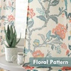 image:imageDriftAway Kitchen Curtains Orange Harvest Floral Linen Short Curtains Cafe 36 Inch Length for Living Room Bathroom Autumn Fall Printed Patterned Vintage Rod Pocket 2 Panels Orange Coral GoldAda Multi