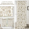 image:imageDriftAway Kitchen Curtains Orange Harvest Floral Linen Short Curtains Cafe 36 Inch Length for Living Room Bathroom Autumn Fall Printed Patterned Vintage Rod Pocket 2 Panels Orange Coral GoldFreda Taupe