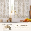 image:imageDriftAway Kitchen Curtains Orange Harvest Floral Linen Short Curtains Cafe 36 Inch Length for Living Room Bathroom Autumn Fall Printed Patterned Vintage Rod Pocket 2 Panels Orange Coral GoldFreda Taupe