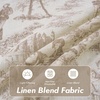 image:imageDriftAway Kitchen Curtains Orange Harvest Floral Linen Short Curtains Cafe 36 Inch Length for Living Room Bathroom Autumn Fall Printed Patterned Vintage Rod Pocket 2 Panels Orange Coral GoldToile Beige