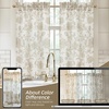 image:imageDriftAway Kitchen Curtains Orange Harvest Floral Linen Short Curtains Cafe 36 Inch Length for Living Room Bathroom Autumn Fall Printed Patterned Vintage Rod Pocket 2 Panels Orange Coral GoldFreda Taupe