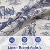image:imageDriftAway Kitchen Curtains Orange Harvest Floral Linen Short Curtains Cafe 36 Inch Length for Living Room Bathroom Autumn Fall Printed Patterned Vintage Rod Pocket 2 Panels Orange Coral GoldToile Navy