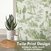 image:imageDriftAway Kitchen Curtains Orange Harvest Floral Linen Short Curtains Cafe 36 Inch Length for Living Room Bathroom Autumn Fall Printed Patterned Vintage Rod Pocket 2 Panels Orange Coral GoldToile Loden Green