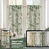 image:imageDriftAway Kitchen Curtains Orange Harvest Floral Linen Short Curtains Cafe 36 Inch Length for Living Room Bathroom Autumn Fall Printed Patterned Vintage Rod Pocket 2 Panels Orange Coral GoldToile Loden Green