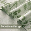 image:imageDriftAway Kitchen Curtains Orange Harvest Floral Linen Short Curtains Cafe 36 Inch Length for Living Room Bathroom Autumn Fall Printed Patterned Vintage Rod Pocket 2 Panels Orange Coral GoldToile Loden Green