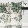 image:imageDriftAway Kitchen Curtains Orange Harvest Floral Linen Short Curtains Cafe 36 Inch Length for Living Room Bathroom Autumn Fall Printed Patterned Vintage Rod Pocket 2 Panels Orange Coral GoldFreda Loden Green