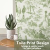 image:imageDriftAway Kitchen Curtains Orange Harvest Floral Linen Short Curtains Cafe 36 Inch Length for Living Room Bathroom Autumn Fall Printed Patterned Vintage Rod Pocket 2 Panels Orange Coral GoldToile Loden Green