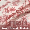 image:imageDriftAway Kitchen Curtains Orange Harvest Floral Linen Short Curtains Cafe 36 Inch Length for Living Room Bathroom Autumn Fall Printed Patterned Vintage Rod Pocket 2 Panels Orange Coral GoldToile Red