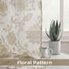 image:imageDriftAway Kitchen Curtains Orange Harvest Floral Linen Short Curtains Cafe 36 Inch Length for Living Room Bathroom Autumn Fall Printed Patterned Vintage Rod Pocket 2 Panels Orange Coral GoldFreda Taupe