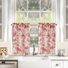 image:imageDriftAway Kitchen Curtains Orange Harvest Floral Linen Short Curtains Cafe 36 Inch Length for Living Room Bathroom Autumn Fall Printed Patterned Vintage Rod Pocket 2 Panels Orange Coral GoldToile Red