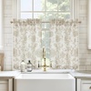 image:imageDriftAway Kitchen Curtains Orange Harvest Floral Linen Short Curtains Cafe 36 Inch Length for Living Room Bathroom Autumn Fall Printed Patterned Vintage Rod Pocket 2 Panels Orange Coral GoldFreda Taupe