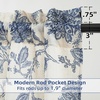 image:imageDriftAway Kitchen Curtains Orange Harvest Floral Linen Short Curtains Cafe 36 Inch Length for Living Room Bathroom Autumn Fall Printed Patterned Vintage Rod Pocket 2 Panels Orange Coral GoldFreda Navy