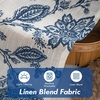 image:imageDriftAway Kitchen Curtains Orange Harvest Floral Linen Short Curtains Cafe 36 Inch Length for Living Room Bathroom Autumn Fall Printed Patterned Vintage Rod Pocket 2 Panels Orange Coral GoldFreda Navy
