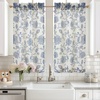 image:imageDriftAway Kitchen Curtains Orange Harvest Floral Linen Short Curtains Cafe 36 Inch Length for Living Room Bathroom Autumn Fall Printed Patterned Vintage Rod Pocket 2 Panels Orange Coral GoldFreda Navy