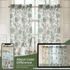 image:imageDriftAway Kitchen Curtains Orange Harvest Floral Linen Short Curtains Cafe 36 Inch Length for Living Room Bathroom Autumn Fall Printed Patterned Vintage Rod Pocket 2 Panels Orange Coral GoldFreda Loden Green