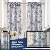 image:imageDriftAway Kitchen Curtains Orange Harvest Floral Linen Short Curtains Cafe 36 Inch Length for Living Room Bathroom Autumn Fall Printed Patterned Vintage Rod Pocket 2 Panels Orange Coral GoldToile Navy