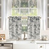 image:imageDriftAway Kitchen Curtains Orange Harvest Floral Linen Short Curtains Cafe 36 Inch Length for Living Room Bathroom Autumn Fall Printed Patterned Vintage Rod Pocket 2 Panels Orange Coral GoldToile Black