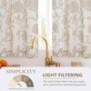 image:imageDriftAway Kitchen Curtains Orange Harvest Floral Linen Short Curtains Cafe 36 Inch Length for Living Room Bathroom Autumn Fall Printed Patterned Vintage Rod Pocket 2 Panels Orange Coral GoldFreda Taupe
