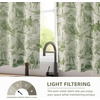 image:imageDriftAway Kitchen Curtains Orange Harvest Floral Linen Short Curtains Cafe 36 Inch Length for Living Room Bathroom Autumn Fall Printed Patterned Vintage Rod Pocket 2 Panels Orange Coral GoldToile Loden Green