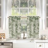 image:imageDriftAway Kitchen Curtains Orange Harvest Floral Linen Short Curtains Cafe 36 Inch Length for Living Room Bathroom Autumn Fall Printed Patterned Vintage Rod Pocket 2 Panels Orange Coral GoldToile Loden Green
