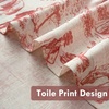 image:imageDriftAway Kitchen Curtains Orange Harvest Floral Linen Short Curtains Cafe 36 Inch Length for Living Room Bathroom Autumn Fall Printed Patterned Vintage Rod Pocket 2 Panels Orange Coral GoldToile Red