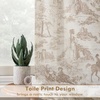 image:imageDriftAway Kitchen Curtains Orange Harvest Floral Linen Short Curtains Cafe 36 Inch Length for Living Room Bathroom Autumn Fall Printed Patterned Vintage Rod Pocket 2 Panels Orange Coral GoldToile Beige