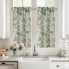 image:imageDriftAway Kitchen Curtains Orange Harvest Floral Linen Short Curtains Cafe 36 Inch Length for Living Room Bathroom Autumn Fall Printed Patterned Vintage Rod Pocket 2 Panels Orange Coral GoldToile Loden Green