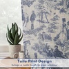 image:imageDriftAway Kitchen Curtains Orange Harvest Floral Linen Short Curtains Cafe 36 Inch Length for Living Room Bathroom Autumn Fall Printed Patterned Vintage Rod Pocket 2 Panels Orange Coral GoldToile Navy