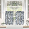 image:imageDriftAway Kitchen Curtains Orange Harvest Floral Linen Short Curtains Cafe 36 Inch Length for Living Room Bathroom Autumn Fall Printed Patterned Vintage Rod Pocket 2 Panels Orange Coral GoldJulia Navy