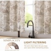 image:imageDriftAway Kitchen Curtains Orange Harvest Floral Linen Short Curtains Cafe 36 Inch Length for Living Room Bathroom Autumn Fall Printed Patterned Vintage Rod Pocket 2 Panels Orange Coral GoldToile Beige