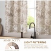 image:imageDriftAway Kitchen Curtains Orange Harvest Floral Linen Short Curtains Cafe 36 Inch Length for Living Room Bathroom Autumn Fall Printed Patterned Vintage Rod Pocket 2 Panels Orange Coral GoldToile Beige
