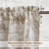 image:imageDriftAway Kitchen Curtains Orange Harvest Floral Linen Short Curtains Cafe 36 Inch Length for Living Room Bathroom Autumn Fall Printed Patterned Vintage Rod Pocket 2 Panels Orange Coral GoldToile Beige