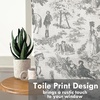 image:imageDriftAway Kitchen Curtains Orange Harvest Floral Linen Short Curtains Cafe 36 Inch Length for Living Room Bathroom Autumn Fall Printed Patterned Vintage Rod Pocket 2 Panels Orange Coral GoldToile Black