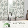 image:imageDriftAway Kitchen Curtains Orange Harvest Floral Linen Short Curtains Cafe 36 Inch Length for Living Room Bathroom Autumn Fall Printed Patterned Vintage Rod Pocket 2 Panels Orange Coral GoldFreda Loden Green