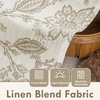 image:imageDriftAway Kitchen Curtains Orange Harvest Floral Linen Short Curtains Cafe 36 Inch Length for Living Room Bathroom Autumn Fall Printed Patterned Vintage Rod Pocket 2 Panels Orange Coral GoldFreda Taupe