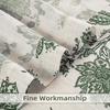 image:imageDriftAway Kitchen Curtains Orange Harvest Floral Linen Short Curtains Cafe 36 Inch Length for Living Room Bathroom Autumn Fall Printed Patterned Vintage Rod Pocket 2 Panels Orange Coral GoldFreda Loden Green